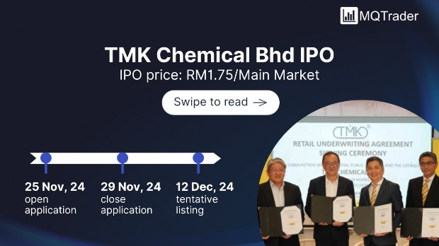 New IPO: TMK Chemical Bhd, a provider of total chemical management of inorganic chemicals aims to list on the Main Market!